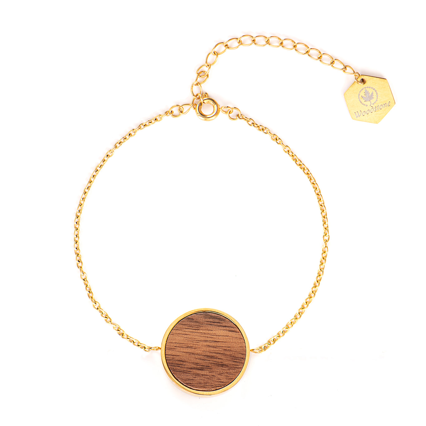 Daisy Walnut - Gold Bracelet