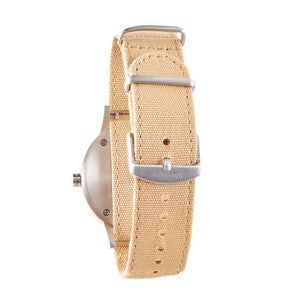 Troy Maple Wood Canvas Mens Wooden Watch Back