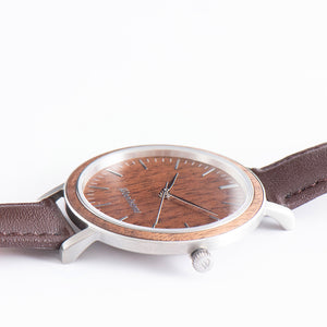 Woodstone Serenity Walnut Women's Wooden Watches - Silver Side