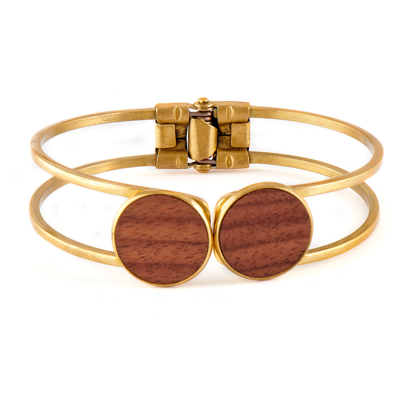 Olivia Walnut - Gold Bangle